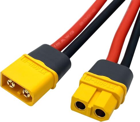 XT60 XT60h Male to XT60h XT-60 Female Connector with 1M 12AWG Silicon Wire for RC Lipo Battery FPV Drone in Saudi Arabia