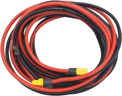 XT60 XT60h Male to XT60h XT-60 Female Connector with 1M 12AWG Silicon Wire for RC Lipo Battery FPV Drone in Saudi Arabia