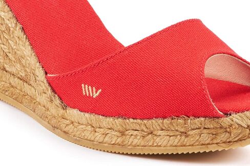 Viscata Aiguafreda Espadrille Canvas Wedges Spain Handmade 3 ½" Heel Women's Open Toe Sandals with Breathable Organic Cotton Canvas and 100% Natural Jute Midsole for all Occasions: Casual, Work, Party in Kuwait