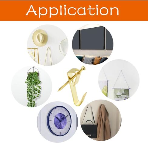 120 قطعة من خطافات الصور شديدة التحمل بوزن 30 رطل و50 رطل مع مجموعة أظافر، مجموعة أدوات تعليق الصور الاحترافية بحجمين على الحوائط الجافة مناسبة للصور والديكورات والساعات والملابس K-026-Box in Kuwait