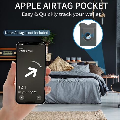 محفظة AirTag للرجال، محفظة صغيرة عمودية من الجلد الأصلي المرن والنحيف مع حجب RFID للجيب الأمامي in Kuwait