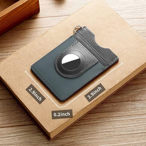 محفظة AirTag للرجال، محفظة صغيرة عمودية من الجلد الأصلي المرن والنحيف مع حجب RFID للجيب الأمامي in Kuwait