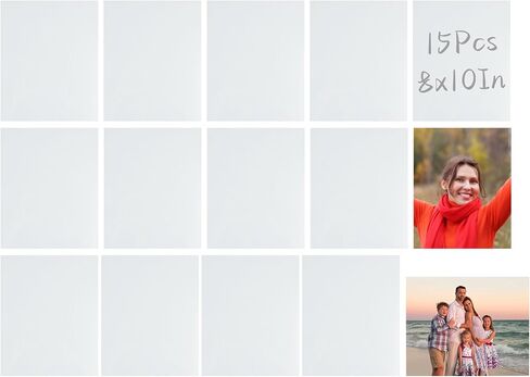 15 قطعة من Boocalny فراغات صور التسامي، 8 × 10 بوصة الفراغات المعدنية التسامي، علامة التسامي الألومنيوم فارغة، فراغات ملصق نقل الحرارة لهدايا صياغة DIY (سمك 0.45 مم) in Kuwait