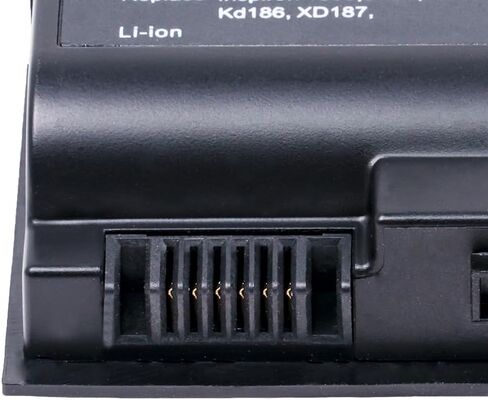 بطارية كمبيوتر محمول HD438 KD186 XD187 لجهاز Dell Inspiron 1300 B120 B130 B1300 120L Series 312-0366 312-0416 TD429 TD611 TD612 UD535 WD414 XD184 XD186 XD187 YD120 YD131 [10.8 فولت] in Kuwait