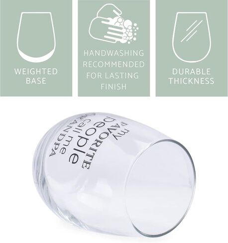 Elanze Designs Favorite People call Me Mamaw 14 Ounce Blue Stemless Wine Glass Tumbler in Saudi Arabia