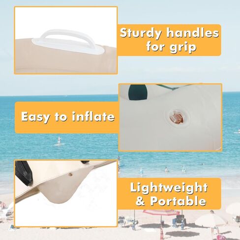 Inflatable Surf Body Board with Handles, Boogie Boards for Beach,Portable Swimming Surfboard for Kids Learning Surfing & Swimming，Lightweight Swiming Surf Board for Summer Floating Fun-Bear Head in Saudi Arabia
