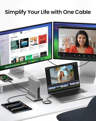 Silkland USB 4 Cable for Thunderbolt 4 Cable 4FT, 40Gbps Data Sync, 240W Fast Charging, 8K/5K@60Hz, [USB-IF Certified] Netbraid-48 USB C Thunderbolt Cable, Compatible for MacBook, iPad, Docking, SSD in Saudi Arabia