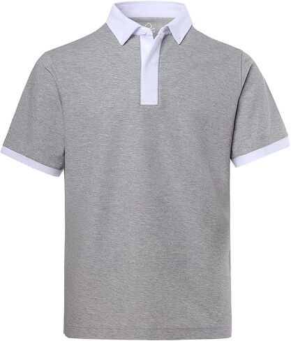 DEOLAX Mens Polo Shirts Fashion Colorblock Golf Polo Shirts Casual Classic Fit Soft Breathable Short Sleeve Polo Shirt in Saudi Arabia