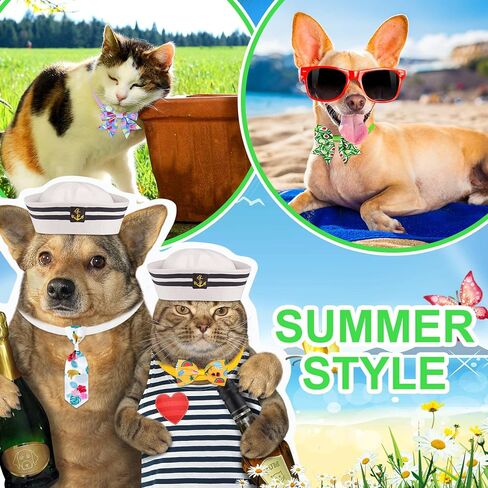 Sadnyy 120 جهاز كمبيوتر شخصى الربيع الكلب القوس العلاقات الياقات السائبة للكلاب لطيف الكلب الاستمالة الأقواس الصيف الحيوانات الأليفة التعادل مجموعة الكلب الملحقات قابل للتعديل القط العلاقات الرقبة أنماط هاواي للحيوانات الأليفة الكلب القط الاستمالة الملحقا in Kuwait