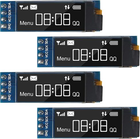 4pcs I2C Display Module 0.91 Inch I2C OLED Display Module I2C OLED Screen Driver DC 3.3V~5V 4PINS for Arduino ESP32 ESP8266 AVR PIC STM32 for Raspberry pi (10pcs Blue) in Saudi Arabia