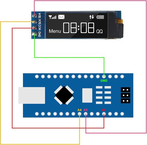 4pcs I2C Display Module 0.91 Inch I2C OLED Display Module I2C OLED Screen Driver DC 3.3V~5V 4PINS for Arduino ESP32 ESP8266 AVR PIC STM32 for Raspberry pi (10pcs Blue) in Saudi Arabia