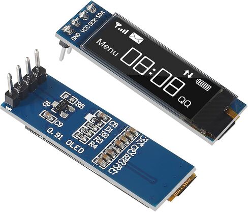 4pcs I2C Display Module 0.91 Inch I2C OLED Display Module I2C OLED Screen Driver DC 3.3V~5V 4PINS for Arduino ESP32 ESP8266 AVR PIC STM32 for Raspberry pi (10pcs Blue) in Saudi Arabia