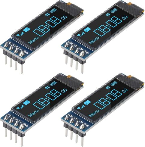 4pcs I2C Display Module 0.91 Inch I2C OLED Display Module I2C OLED Screen Driver DC 3.3V~5V 4PINS for Arduino ESP32 ESP8266 AVR PIC STM32 for Raspberry pi (10pcs Blue) in Saudi Arabia