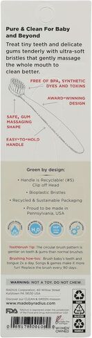 Radius Ultra Sensitive Pure Brush Baby Toothbrush, 1 EA in Saudi Arabia