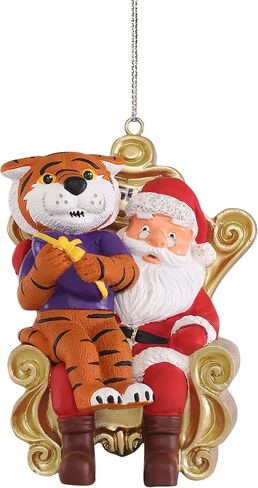 FOCO NCAA Unisex-Adult NCAA Team Holiday Tree Mascot On Santa's Lap Ornament in Saudi Arabia