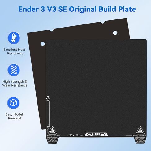 Creality Ender 3 V3 SE Build Plate, Flexible Spring Steel Bed Sheet Textured Build Surface Magnetic Base Compatible for Ender 3/Pro/V2/5/5 Pro/5 S1 235x235mm in Saudi Arabia