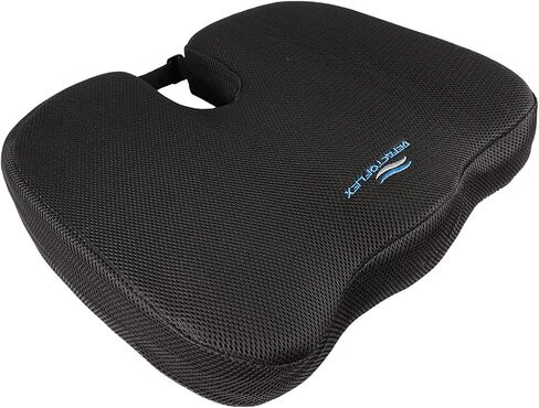 Seat Cushion for Office Chair with Adjustable Strap - High Density Memory Foam - Comfortable Coccyx, Tailbone and Sciatica Pillow for Office Chair, Wheelchair, Car Seats in Saudi Arabia
