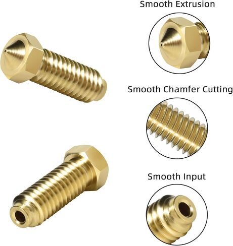 BIQU 10 PCS Nozzles Kit 0.4mm for Creality K1, K1 Max, Ender 3 V3 KE, CR-10 SE, CR-M4 3D Printers, High Speed Brass Nozzles Kit, for 1.75mm Filament in Saudi Arabia