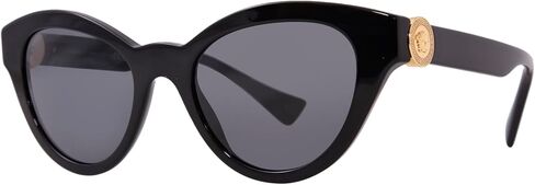 Versace Woman Sunglasses Black Frame, Dark Grey Lenses, 52MM in Saudi Arabia