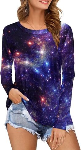 Long Sleeves Tee Shirts for Women T-Shirts Basics Round Neck Ultra Soft Shirts for Teens Girls in Saudi Arabia