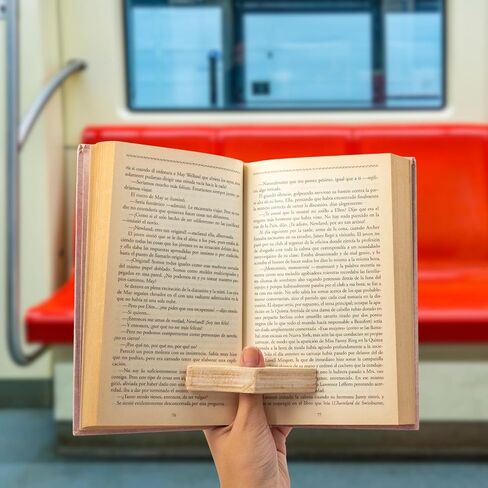 Book Page Holder Natural Wood Finish, Thumb Book Page Holder Handmade Guatambú, Book Page Holders for Reading Small, Reading Accessories for Book Lovers in Saudi Arabia