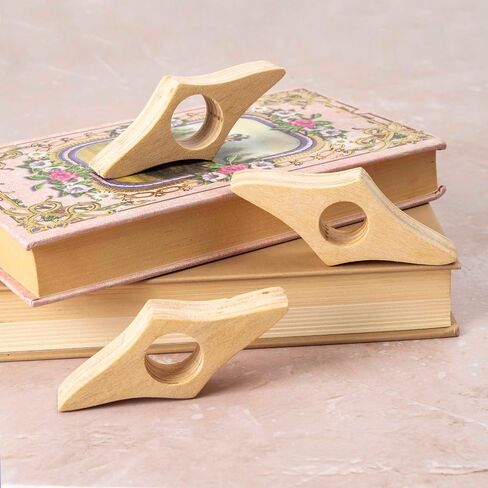 Book Page Holder Natural Wood Finish, Thumb Book Page Holder Handmade Guatambú, Book Page Holders for Reading Small, Reading Accessories for Book Lovers in Saudi Arabia