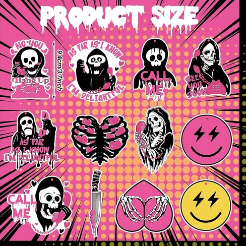 24 Pcs Horror Pink Ghost Air Fresheners for Car Car Interior Accessories Incense Chips Funny Car Rearview Mirror Pendant Hanging Ornament Vent Decoration for Girls Women Teen Gift in Kuwait