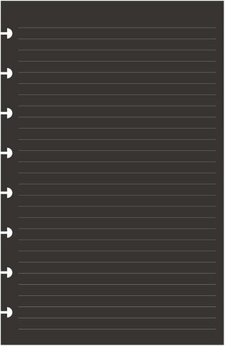 ورق إعادة تعبئة بحجم صغير، 5.5 × 8.5، مسطر/مسطر، 110 جرامًا للمتر المربع، لـ 8 أقراص دفتر ملاحظات ومجلة، أسود، 100 ورقة، 200 صفحة in Kuwait