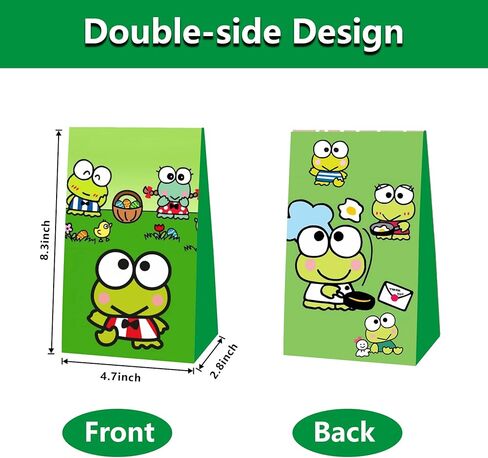 12 قطعة من أكياس هدايا الحفلات من MEGIMA ضفدع كيروبي، حقائب جودي لمستلزمات حفلات أعياد الميلاد ذات الطابع الكرتوني، حقائب الزينة وأكياس الحلوى in Kuwait