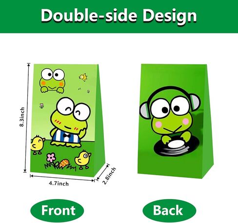 12 قطعة من أكياس هدايا الحفلات من MEGIMA ضفدع كيروبي، حقائب جودي لمستلزمات حفلات أعياد الميلاد ذات الطابع الكرتوني، حقائب الزينة وأكياس الحلوى in Kuwait