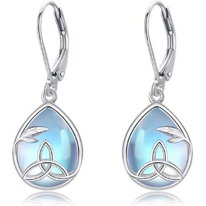 Moonstone Tree of Life Earrings 925 Sterling Silver Earrings Dangle Tree of Life Moonstone Jewelry Mother's Day…