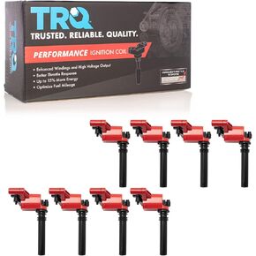 TRQ Premium High Performance Engine Ignition Coil Kit of 8 for Chrysler Dodge Jeep