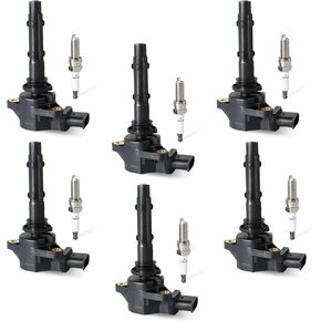 6PCS UF535 Ignition Coils Pack & 95983 Iridium Spark Plugs Compatible with Mercedes-Benz C230 C280 C300 C350 CL550 ML450 SLK280 3.5L V6 Replace# C1691 5C1748 IC615