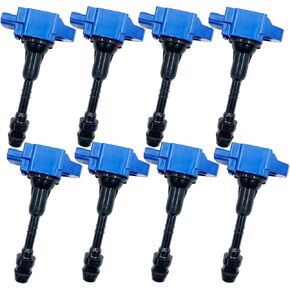 PERFORMANCE IGNITION COIL 22448-ZE00C 22448ZE00C UF-551 UF551 C1672 AIC-2402N 5C1729 SET OF 8 COMPATIBLE WITH INFINITI QX56 NISSAN ARMADA NV2500 NV3500 PATHFINDER TITAN 5.6 V8 VK56DE