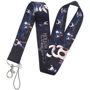Anime Source Hollow Knight Character Video Game Black Lanyard Keychain ID Badge Holder
