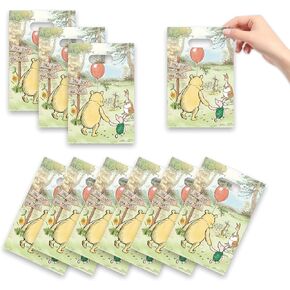 Omto 30Pcs Pooh Party Gift Bags,Pooh Bear Gooddie Bags Party Decoration Gift Bags Pooh Bear Birthday Party Decorations