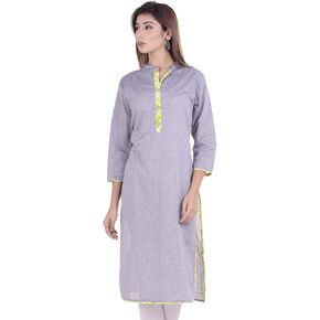 Chichi Indian Women's Plain Cotton Kurti Top