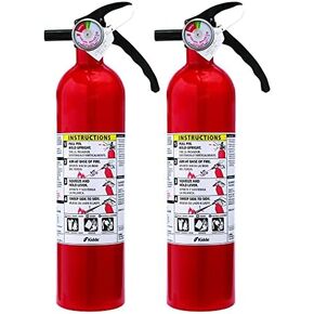 Kidde FA110 Multipurpose Fire Extinguishers 2 Pack - Red, (Rating 1-A:10-B:C) - UPDATED - Includes Custom Stickers (2) in Saudi Arabia