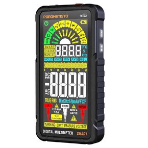 Digital Multimeter Tester Electrical Tester 6000 Counts TRMS Smart Rechargeable Auto-Ranging Multi Tester - AC/DC Voltage Current Resistance NCV Capacitance Continuity Live Wire Frequency for Car Home