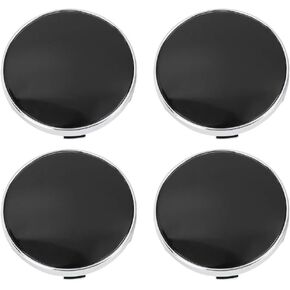 X AUTOHAUX 60mm Dia 5 Clips Car Wheel Tyre Center Hub Caps Base Silver Tone 4 Pcs