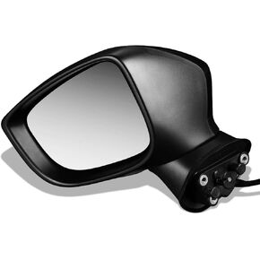 DNA Motoring OEM-MR-MA1320202 Left Driver Powered Adjust Side Mirror w/Blind Spot Detection Signal Light Compatible with 12-13 Mazda 3, Non-heated