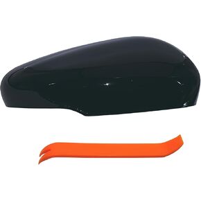 Left Driver Side Mirror Cover Cap Compatible with Ford Escape 2020-2024 with Turn Signal Glossy Black (Not Fit SE/SEL Models)