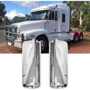 Chrome Door Mirror Covers Pair Set Fit for 1996-2004 Freightliner Century Columbia Trucks, Left Driver and Right Passenger Side