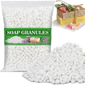 Sukh Soap Noodles for Soap-Making - Soap Granules Soap Particles | Soap Chips Soap Base Pre-Cut for Beauty Soap,Glycerin Soap DIY Homemade Soap Making Supplies | Soap Saponification (430, Grams)