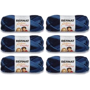 Bernat 161129-29119 Softee Chunky Ombre Yarn - Denim