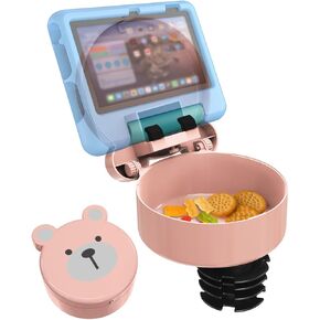 Master Show Car Seat Tray for Travel Car Seat Snack Tray Food Storage Container with Adjustable Tablet Mount Kids Travel-tray Road trip Essentials for Kids,Salmon pink in Kuwait