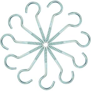 30PCS Question Mark Hooks 70mm Heavy Duty Large Screw Ceiling Hooks Cup Hooks Shelf Hooks Hanging Small Items Clothes Mugs Keys Lights Curtains Flower Pots Blue