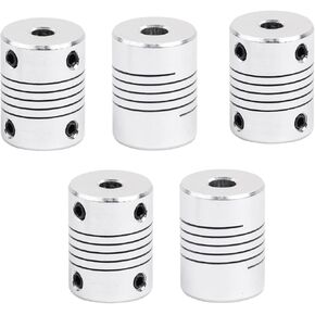 5 قطعة 8 مللي متر إلى 8 مللي متر وصلات مرنة 25 مللي متر طول 19 مللي متر قطر رمح وصلات للطابعة ثلاثية الأبعاد و ماكينة بتحكم رقمي بالكمبيوتر in Kuwait