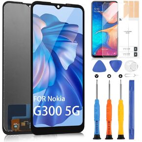 Screen Replacement for Nokia G300 5G,LCD Display Digitizer Touch Screen Full Assembly Repair Parts for TA-1374, N1374DL(Black,6.52 inch)