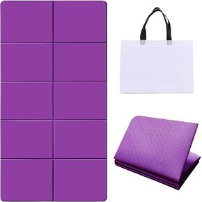 Foldable Yoga Mat, Packable Lightweight, Travel Fitness & Exercise Mat, Foldable Yoga Mat for All Types of Yoga, Pilates & Floor Workouts, Easy to carry to Class Beach Park Travel Picnics, 4mm Thick